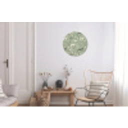 Klassiek - Botanisch - Groen Wandcirkel aluminium klein 190 -woonkamer