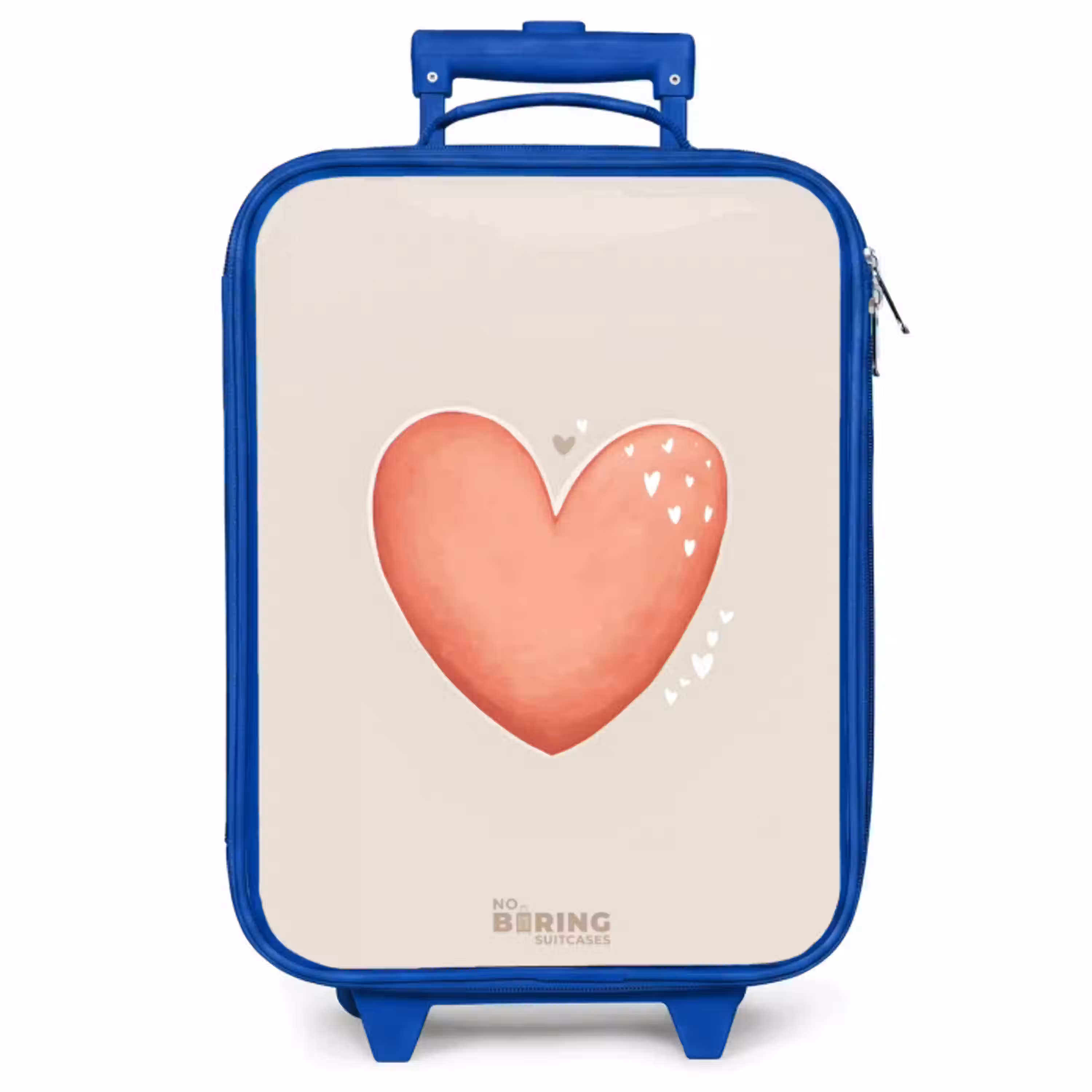 Rood hart op een beige achtergrond Kinderkoffer - Blauw klein -zzz_website3d