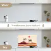 Palmbomen - Abstract - Zon - Heuvels keuken achterwand spatscherm klein -voor_na_NL