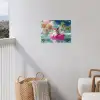 Corgi - Zwemband - Roze - Zonnebril tuinposter los doek klein -sfeer8