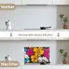Street Art - Bloemen - Mix keuken achterwand spatscherm klein -voor_na_DE