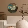 De bedreigde zwaan - Schilderij van Jan Asselijn Wandcirkel kunststof plaat 5mm dik klein -sfeer1