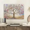 Levensboom - Goud - Kleurrijk - Abstract - Aesthetic PET vilt klein -sfeer1