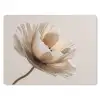 Bloem - Beige - Crème muismat rubber klein -3d