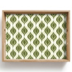Patroon - Retro - Groen Dienblad Rechthoek middel 911 -z3d_shopping