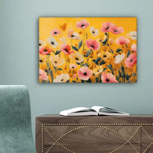 Bloemen - Veld - Geel canvas 2cm klein -sfeer4