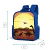 Dino - Zon - Natuur - Tekening - Kinderen - Jongens Kinderrugzak - Blauw middel -productfoto_formaten
