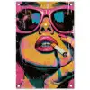 Portret - Vrouw - Abstract - Zonnebril tuinposter los doek klein -3d