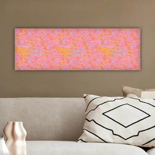 Vloeiend - Verf - Perzik canvas 2cm klein 828 -sfeer3