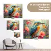 IJsvogel - Bloesem - Natuur - Vogels - Bloemen tuinposter los doek klein -Xsfeer9_DE