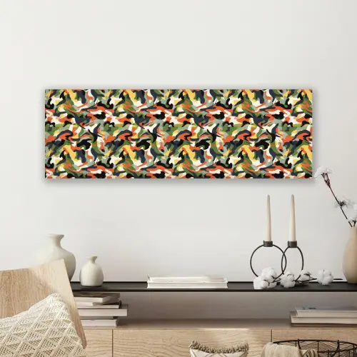 Kleurrijke - Camouflage - Organische - Vormen canvas 2cm klein 828 -sfeer6
