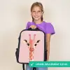 Giraffe - Wimpers - Minimalistisch - Roze Rugzak - Zwart middel -sfeer4_FR