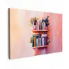 Planken - Boeken - Bladeren Tuinposter op houten frame 2 cm dik klein -3d