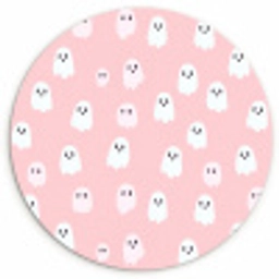 Spookjes - Patroon - Roze Wandcirkel kunststof plaat 5mm dik klein 188 -3d