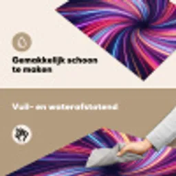 Abstract - Swirl - Futuristic - Neon Inductie beschemer met haakjes klein -ky-schoon-nl