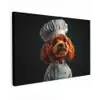 Bruin - Kok - Hondje Tuinposter op houten frame 2 cm dik klein -3d