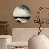 Zee - Rotsen - Storm Wandcirkel kunststof plaat 5mm dik klein -sfeer1
