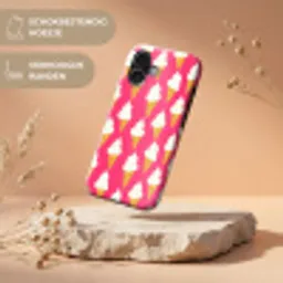Softijs - Horentje - Roze Toughcase MagSafe Apple iPhone 17 klein 1017 -USP_RandenV_NL