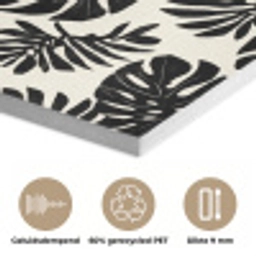 Modern - Monstera - Zwart PET vilt klein 837 -closeup_NL