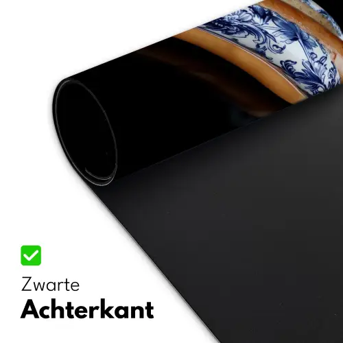 Hotdog - Porselein - Delfts blauw - Eten Muismat XXL klein -sfeer2