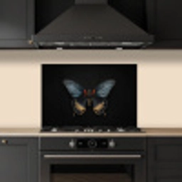Vlinder - Metaalachtig - Geometrisch patroon keuken achterwand spatscherm klein -sfeer1