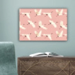 Modern - Kraanvogels - Roze canvas 2cm klein 34 -sfeer4