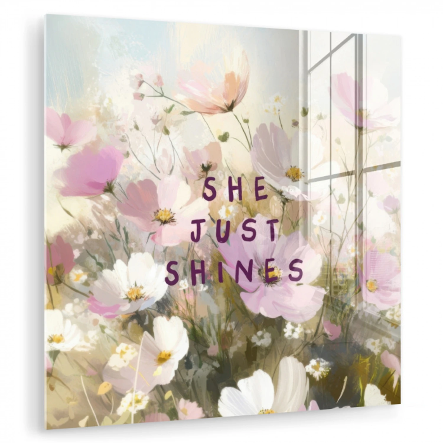 Quote - Bloemen - Schilderachtig plexiglas 5mm klein -zzzproduct_nieuw