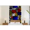 Mondriaan - Glas in lood - Oude Meesters - Kunstwerk - Abstract - Schilderij fotobehang vinyl groot -bed