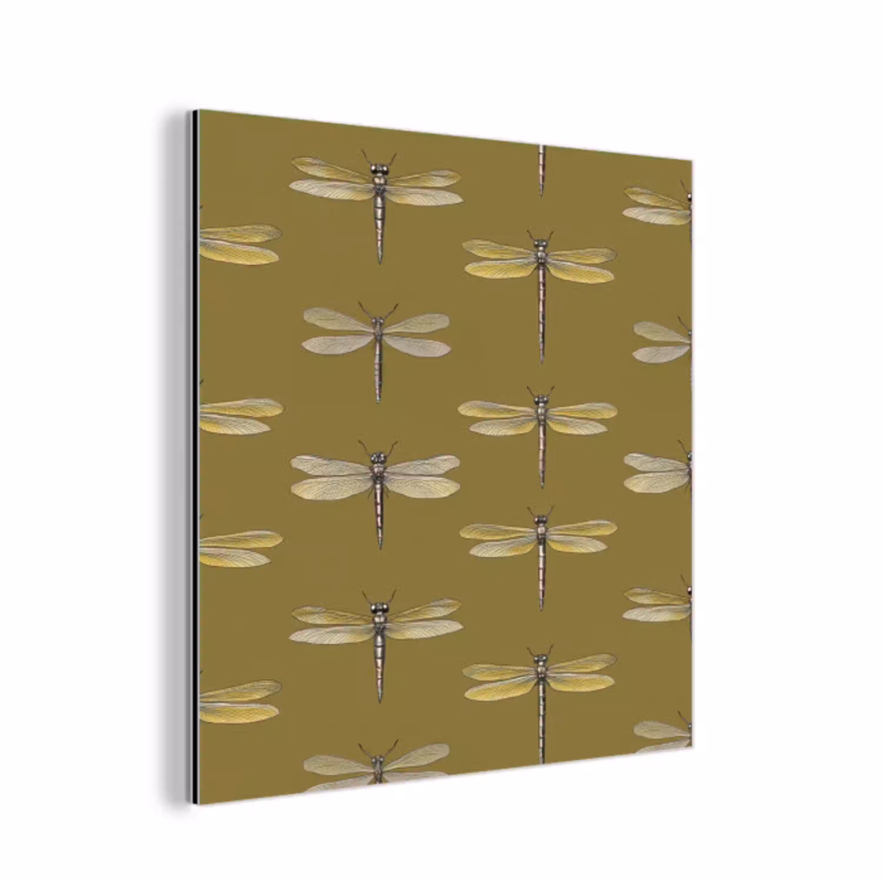 Libellen - Patroon - Groen aluminium wit klein 46 -3d