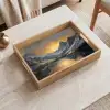 Berglandschap met Gouden Zonsondergang Dienblad Rechthoek middel -sfeer1