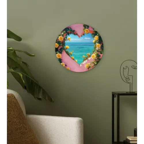 Hart - Zee - Muur Wandcirkel plexiglas klein -sfeer3