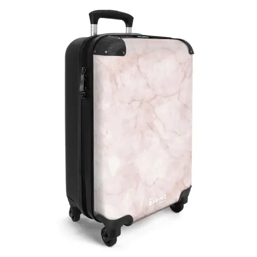 Marmer - Zachtroze Marmer NBS - Handbagage koffer - Kinderen Unisex middel -productfoto_3d