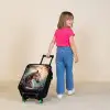 Paard met vlinders in bloementuin Kinderkoffer - Zwart klein -sfeer1