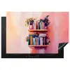 Planken - Boeken - Bladeren Inductie beschermer vinyl 3mm klein -3d