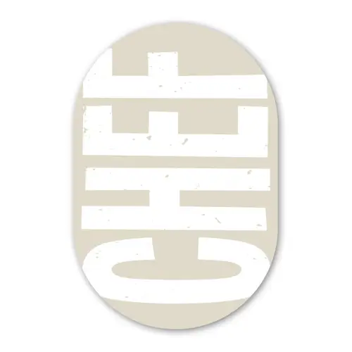 Wit - Chef - Decoratie - Japandi Wandcirkel Ovaal Glas middel -3d