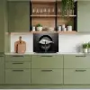 Pan - Vis - Zwart - Wit keuken achterwand 2 middel -sfeer3