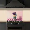 Stoel - Vaas - Bloemen - Geblokt keuken achterwand spatscherm klein -sfeer1