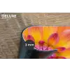 Dahlia - Bloem - Oranje Placemat vinyl groot -closeup
