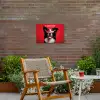 Hond - Hartjesbril - Loveyou - Rood Tuinposter op houten frame 2 cm dik klein -sfeer3