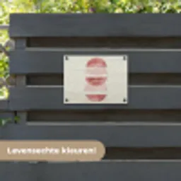 Minimalistisch - Cirkels - Roze tuinposter los doek klein -sfeer3