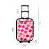 Bloemen - Patroon - Roze Kinderkoffer - Zwart klein -productfoto_formaten