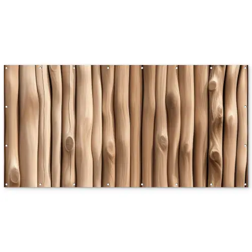Hout - Stam - Lichtbruin Balkonbeschermer Duitsland klein -zz_3d