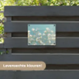 Stengels - Bloemen - Lucht - Wit tuinposter los doek klein -sfeer3