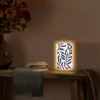 Bladeren - Klimop - Donkerblauw Light Box met kabel (Tafellamp) klein -sfeer4