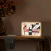 Roze - Abstract - Aesthetic - Modern - Vormen Light Box met kabel (Tafellamp) klein -sfeer4