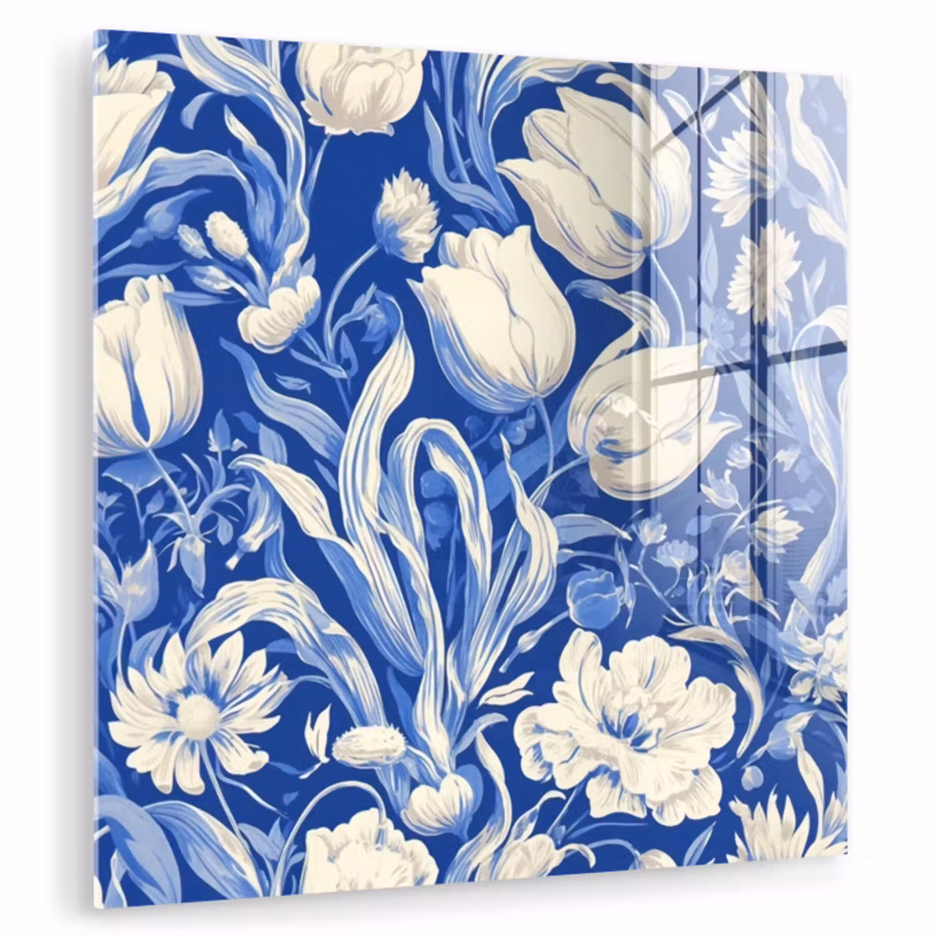Bloemen - Delfts Blauw - Patroon - Tulp plexiglas 5mm klein -zzzproduct_nieuw