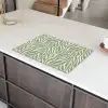 Zebra - Motief - Groen Inductie beschermer vinyl 3mm klein 276 -sfeer8