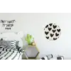 Hartjes - Zwart - Beige Wandcirkel aluminium klein -kinderkamer