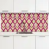 Retro - Floraal - Paars keuken achterwand 2 middel 871 -3d