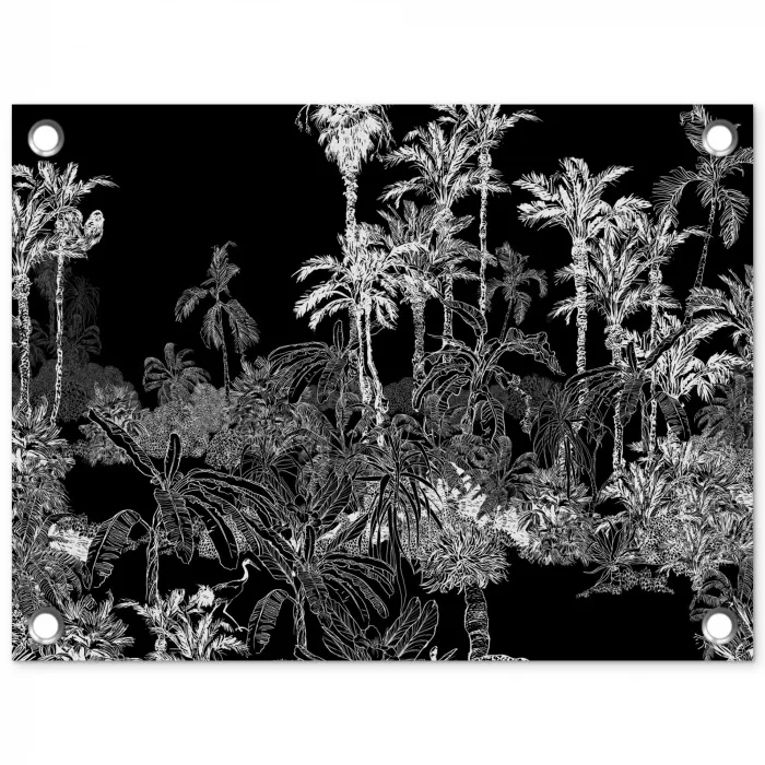 Bladeren -  Inductie beschermer - Bomen - Inductie mat - Jungle tuinposter los doek klein -3d